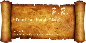 Pfendler Renátó névjegykártya