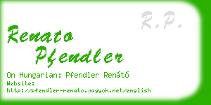 renato pfendler business card